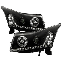 Chevy Cruze 11-14 Strålkastare Projektor - LED Halo -DRL - Svarta Spyder Auto